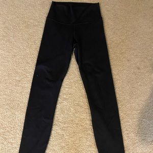 Lululemon leggings all black kid rise, size 4
